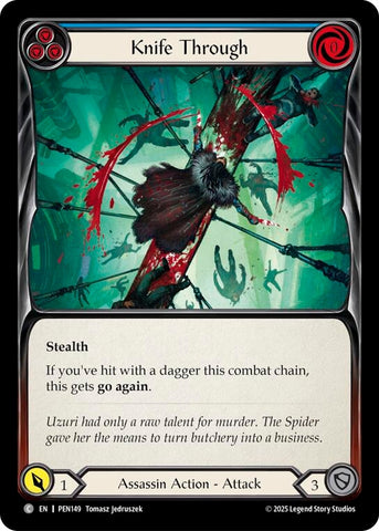 Image for Knife Through (Blue) (PEN149) [Compendium of Rathe] - Flesh and Blood TCG
