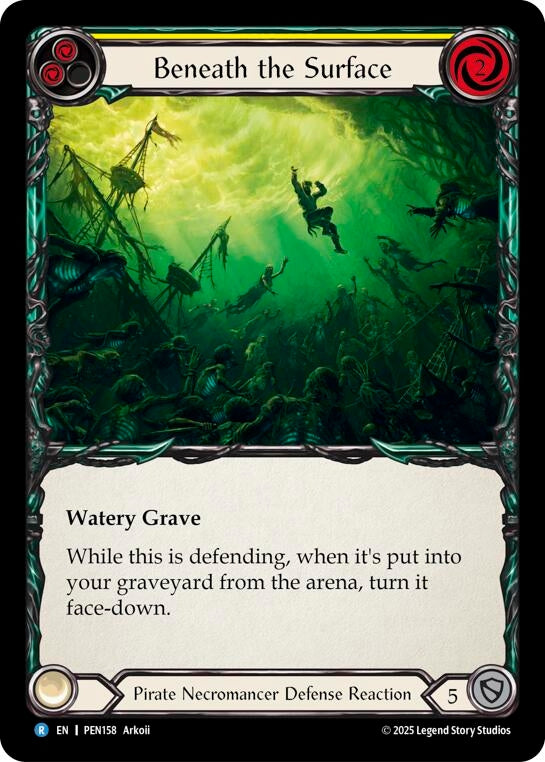 Image for Beneath The Surface (Yellow) (PEN158) [Compendium of Rathe] - Flesh and Blood TCG