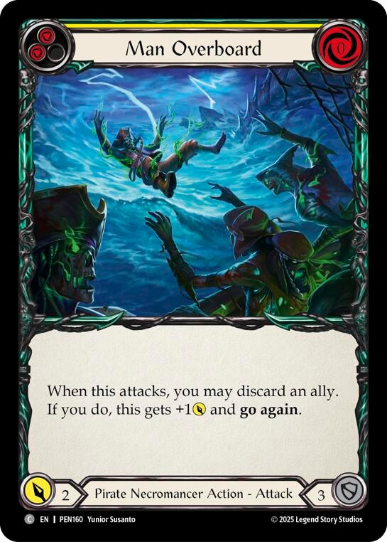 Image for Man Overboard (Yellow) (PEN160) [Compendium of Rathe] - Flesh and Blood TCG