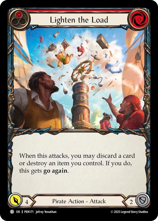 Image for Lighten The Load (Red) (PEN171) [Compendium of Rathe] - Flesh and Blood TCG