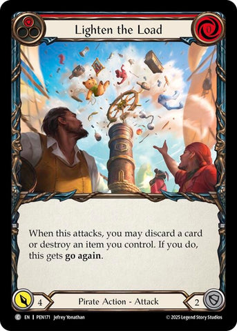 Image for Lighten The Load (Red) (PEN171) [Compendium of Rathe] - Flesh and Blood TCG