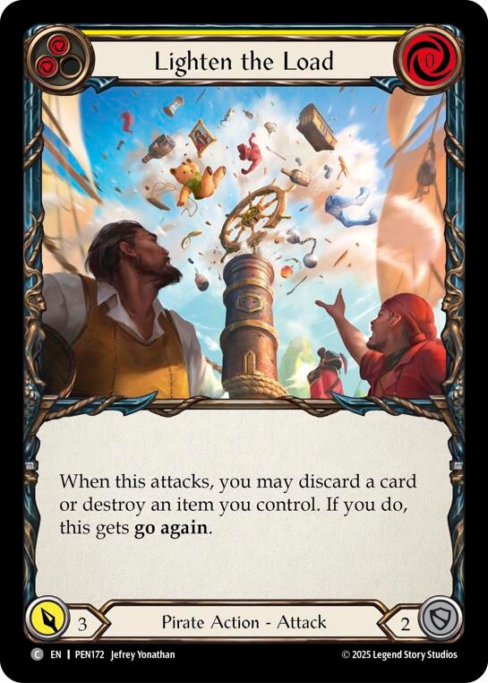 Image for Lighten The Load (Yellow) (PEN172) [Compendium of Rathe] - Flesh and Blood TCG