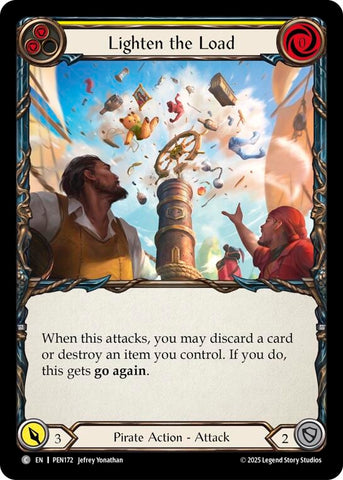 Image for Lighten The Load (Yellow) (PEN172) [Compendium of Rathe] - Flesh and Blood TCG