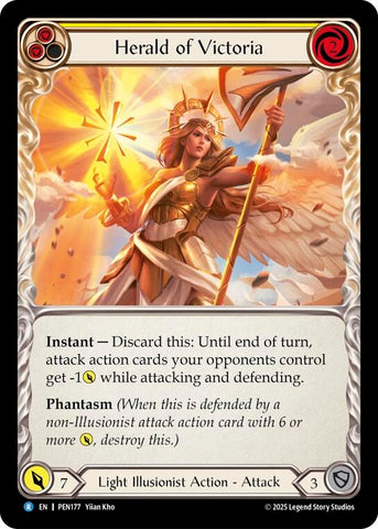Image for Herald Of Victoria (Yellow) (PEN177) [Compendium of Rathe] - Flesh and Blood TCG