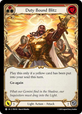Image for Duty Bound Blitz (Red) (PEN183) [Compendium of Rathe] - Flesh and Blood TCG