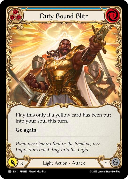 Image for Duty Bound Blitz (Blue) (PEN185) [Compendium of Rathe] - Flesh and Blood TCG
