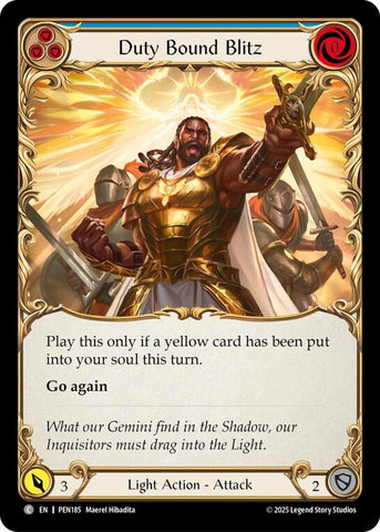 Image for Duty Bound Blitz (Blue) (PEN185) [Compendium of Rathe] - Flesh and Blood TCG