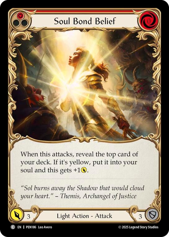 Image for Soul Bond Belief (Red) (PEN186) [Compendium of Rathe] - Flesh and Blood TCG
