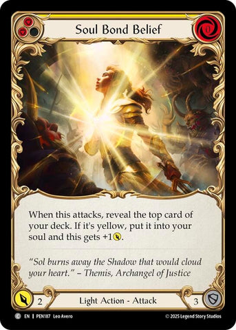 Image for Soul Bond Belief (Yellow) (PEN187) [Compendium of Rathe] - Flesh and Blood TCG