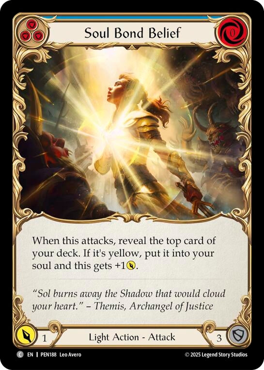 Image for Soul Bond Belief (Blue) (PEN188) [Compendium of Rathe] - Flesh and Blood TCG