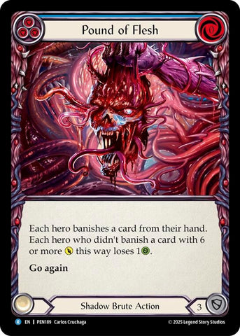 Image for Pound Of Flesh (Blue) (PEN189) [Compendium of Rathe] - Flesh and Blood TCG