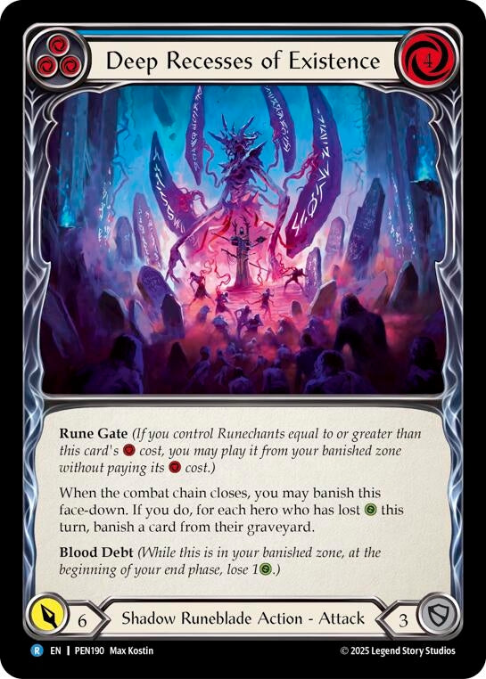 Image for Deep Recesses Of Existence (Blue) (PEN190) [Compendium of Rathe] - Flesh and Blood TCG