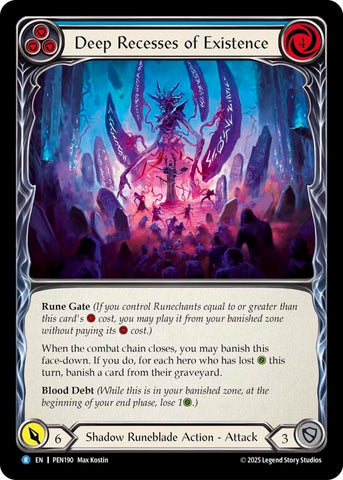 Image for Deep Recesses Of Existence (Blue) (PEN190) [Compendium of Rathe] - Flesh and Blood TCG