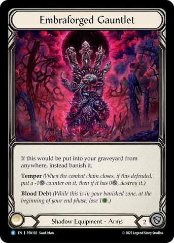 Image for Embraforged Gauntlet (PEN192) [Compendium of Rathe] - Flesh and Blood TCG