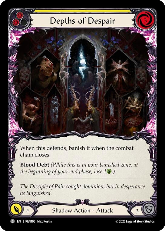 Image for Depths Of Despair (Yellow) (PEN196) [Compendium of Rathe] - Flesh and Blood TCG