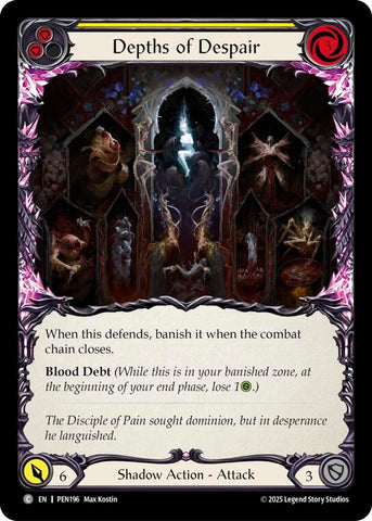 Image for Depths Of Despair (Yellow) (PEN196) [Compendium of Rathe] - Flesh and Blood TCG