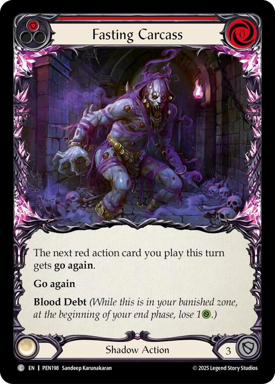 Image for Fasting Carcass (Red) (PEN198) [Compendium of Rathe] - Flesh and Blood TCG