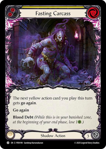 Image for Fasting Carcass (Yellow) (PEN199) [Compendium of Rathe] - Flesh and Blood TCG