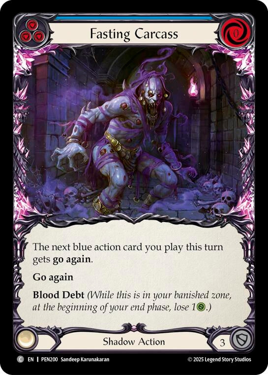 Image for Fasting Carcass (Blue) (PEN200) [Compendium of Rathe] - Flesh and Blood TCG