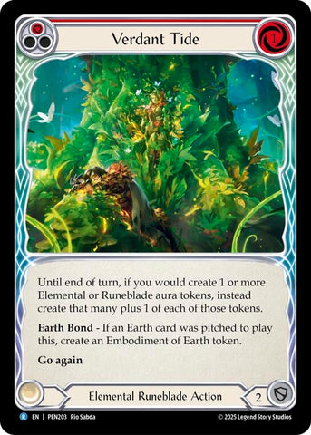 Image for Verdant Tide (Red) (PEN203) [Compendium of Rathe] - Flesh and Blood TCG