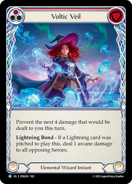 Image for Voltic Veil (Red) (PEN204) [Compendium of Rathe] - Flesh and Blood TCG