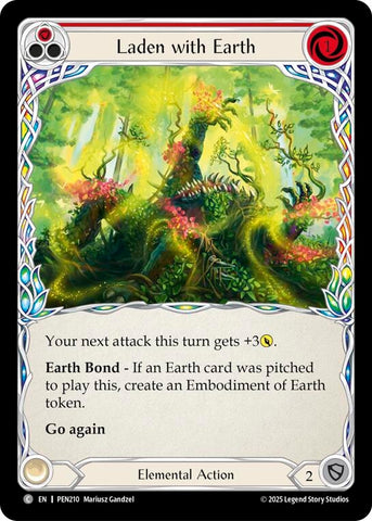 Image for Laden With Earth (Red) (PEN210) [Compendium of Rathe] - Flesh and Blood TCG