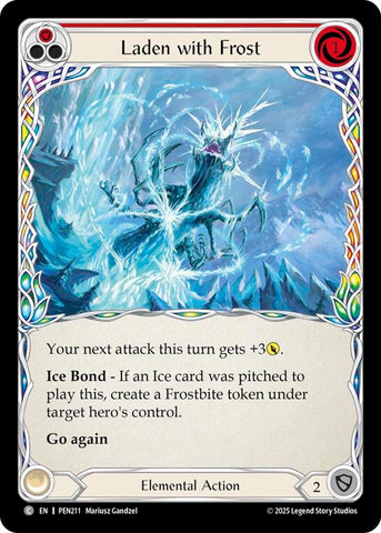 Image for Laden With Frost (Red) (PEN211) [Compendium of Rathe] - Flesh and Blood TCG