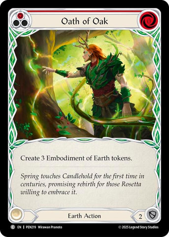 Image for Oath Of Oak (Red) (PEN219) [Compendium of Rathe] - Flesh and Blood TCG