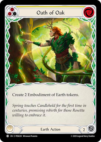 Image for Oath Of Oak (Yellow) (PEN220) [Compendium of Rathe] - Flesh and Blood TCG