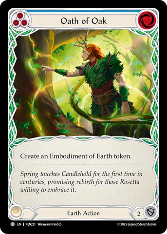 Image for Oath Of Oak (Blue) (PEN221) [Compendium of Rathe] - Flesh and Blood TCG