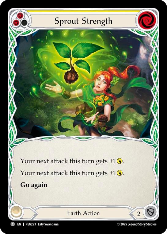 Image for Sprout Strength (Yellow) (PEN223) [Compendium of Rathe] - Flesh and Blood TCG
