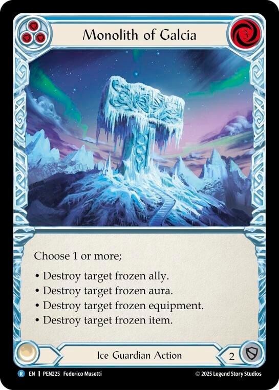 Image for Monolith Of Galcia (Blue) (PEN225) [Compendium of Rathe] - Flesh and Blood TCG