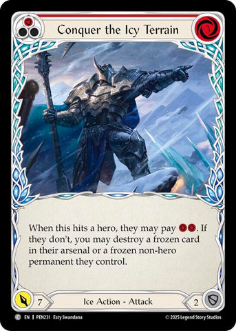 Image for Conquer The Icy Terrain (Red) (PEN231) [Compendium of Rathe] - Flesh and Blood TCG