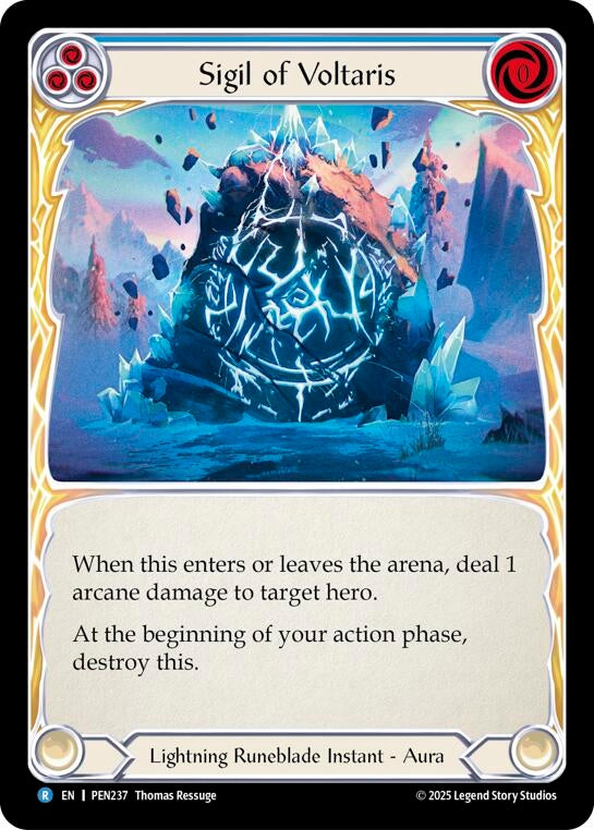 Image for Sigil Of Voltaris (Blue) (PEN237) [Compendium of Rathe] - Flesh and Blood TCG