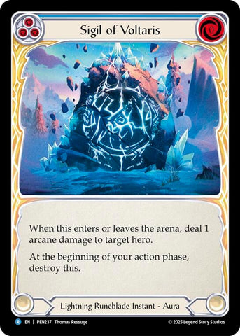 Image for Sigil Of Voltaris (Blue) (PEN237) [Compendium of Rathe] - Flesh and Blood TCG