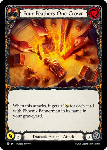 Image for Four Feathers One Crown (Red) (PEN256) [Compendium of Rathe] - Flesh and Blood TCG