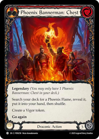 Image for Phoenix Bannerman Chest (Red) (PEN258) [Compendium of Rathe] - Flesh and Blood TCG