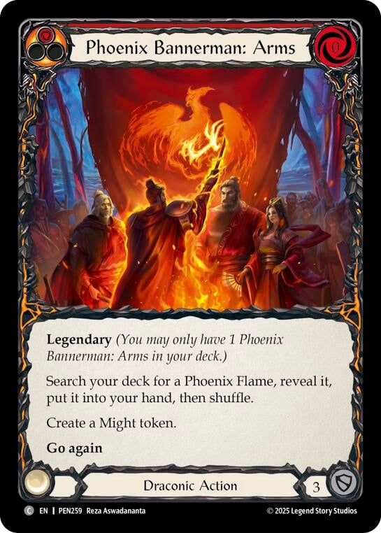 Image for Phoenix Bannerman Arms (Red) (PEN259) [Compendium of Rathe] - Flesh and Blood TCG