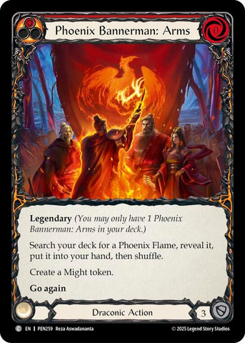 Image for Phoenix Bannerman Arms (Red) (PEN259) [Compendium of Rathe] - Flesh and Blood TCG