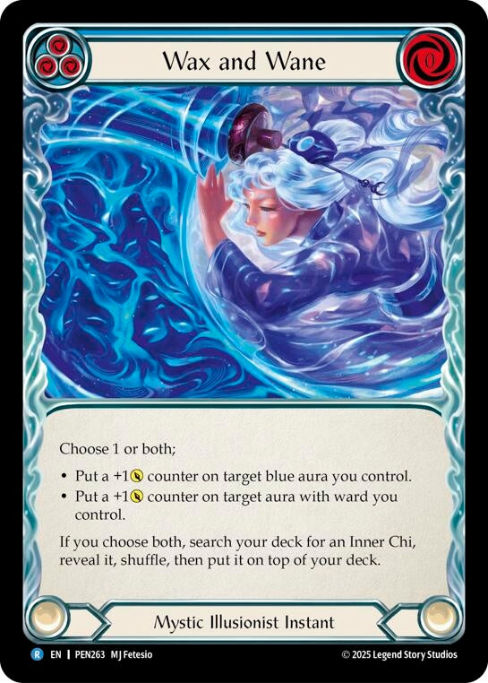 Image for Wax And Wane (Blue) (PEN263) [Compendium of Rathe] - Flesh and Blood TCG