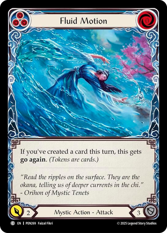 Image for Fluid Motion (Blue) (PEN269) [Compendium of Rathe] - Flesh and Blood TCG