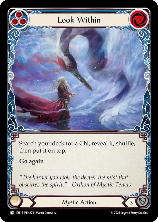 Image for Look Within (Blue) (PEN273) [Compendium of Rathe] - Flesh and Blood TCG
