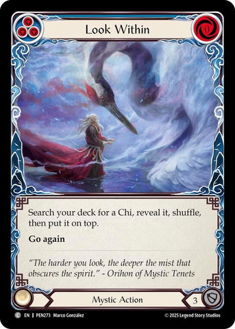 Image for Look Within (Blue) (PEN273) [Compendium of Rathe] - Flesh and Blood TCG