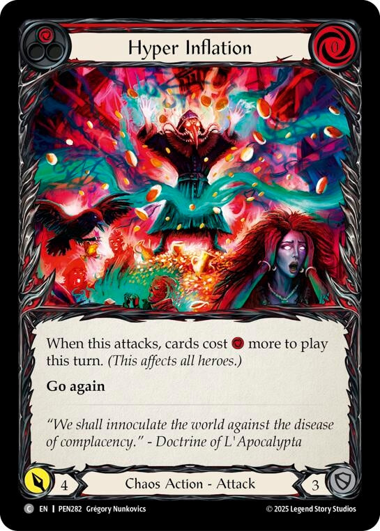Image for Hyper Inflation (Red) (PEN282) [Compendium of Rathe] - Flesh and Blood TCG