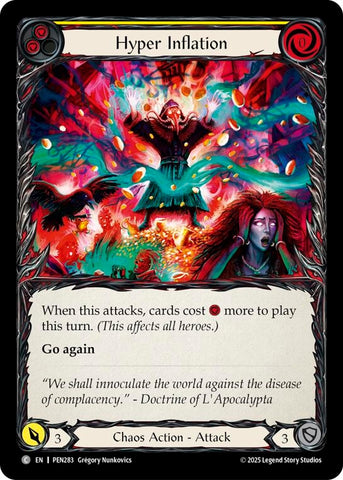 Image for Hyper Inflation (Yellow) (PEN283) [Compendium of Rathe] - Flesh and Blood TCG
