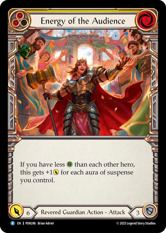 Image for Energy Of The Audience (Yellow) (PEN286) [Compendium of Rathe] - Flesh and Blood TCG