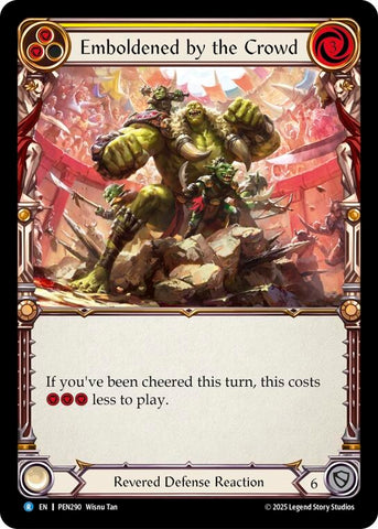 Image for Emboldened By The Crowd (Yellow) (PEN290) [Compendium of Rathe] - Flesh and Blood TCG