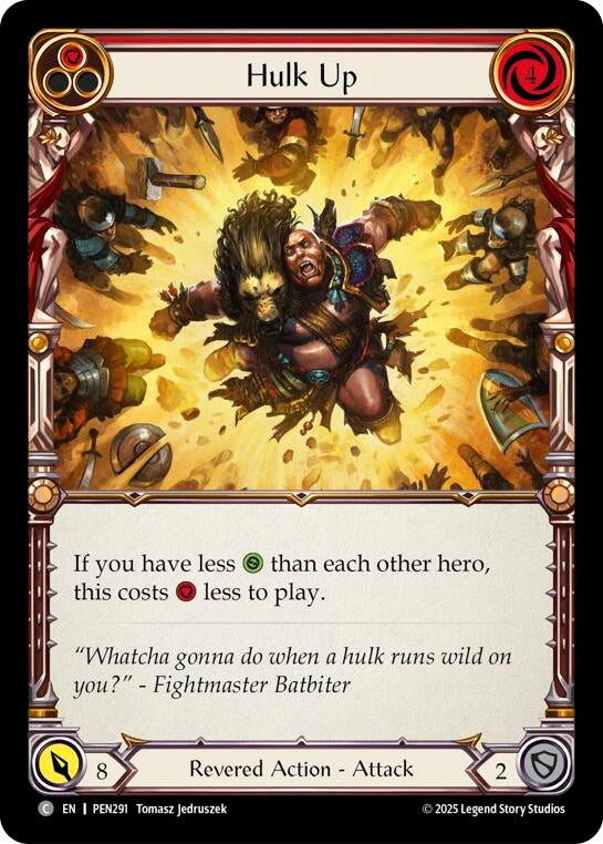 Image for Hulk Up (Red) (PEN291) [Compendium of Rathe] - Flesh and Blood TCG