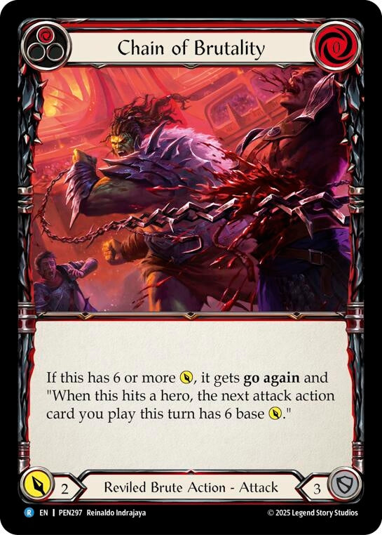 Image for Chain of Brutality (Red) (PEN297) [Compendium of Rathe] - Flesh and Blood TCG