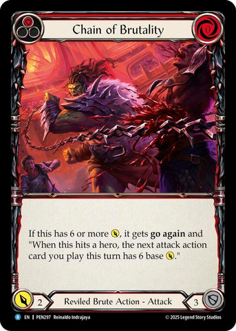 Image for Chain of Brutality (Red) (PEN297) [Compendium of Rathe] - Flesh and Blood TCG